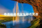 春夏秋冬虎宝宝取名男孩,春天出生的虎宝宝小名