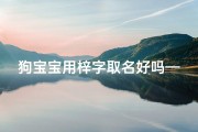 狗宝宝用梓字取名好吗—梓字给男孩用好不好