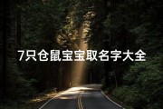 7只仓鼠宝宝取名字大全(仓鼠金丝熊起什么名)