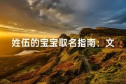 姓伍的宝宝取名指南：文雅独特的命名之道
