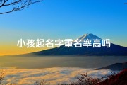 小孩起名字重名率高吗