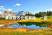 小孩取名价格揭秘：一名字值多少钱？
