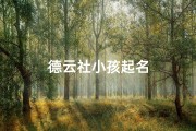 德云社小孩起名