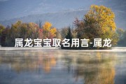 属龙宝宝取名用言-属龙宝宝取名：言传千古，智慧闪耀