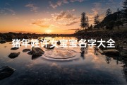 猪年姓许女宝宝名字大全—猪年姓许女宝宝名字大全四个字