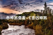 各神煞查看-《吉凶神煞：揭秘八字中哪个柱子运势佳》