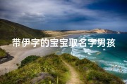 带伊字的宝宝取名字男孩,带伊字的宝宝取名字男孩子