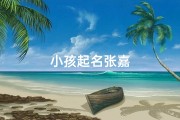 小孩起名张嘉