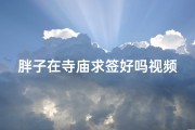 胖子在寺庙求签好吗视频_《胖子寺庙求签爆笑瞬间，笑到肚子疼》