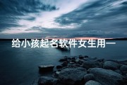 给小孩起名软件女生用—给小孩起名的软件