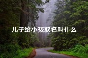 儿子给小孩取名叫什么
