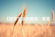 《绍字宝宝名精选：寓意美好，传承经典》