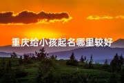 重庆给小孩起名哪里较好