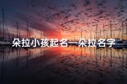 朵拉小孩起名—朵拉名字吉凶