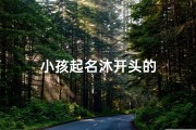小孩起名沐开头的