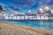 给小孩起名字可以随便起吗,《字典里的童趣：创意小孩名字精选》