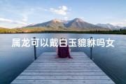属龙可以戴白玉貔貅吗女孩—属龙女生戴白玉貔貅吉凶如何？