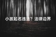 小孩起名违法？法律边界何在？