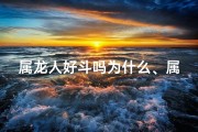属龙人好斗吗为什么、属龙人好斗吗？揭秘龙年出生者的性格特点