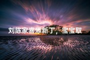 刘陈家喜添新丁，宝宝取名寓意美好