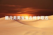 腊月龙男宝宝吉祥字取名：寓意美好，龙腾四海，福泽千秋