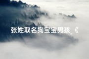 张姓取名狗宝宝男孩_《张氏萌宝：狗宝宝男孩的温馨命名记》