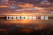 《正官格男命揭秘：命运轨迹与人生走向》