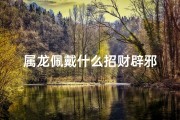 属龙佩戴什么招财辟邪