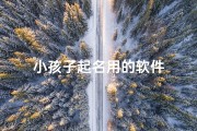 小孩子起名用的软件