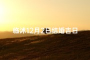 临沭12月2日结婚吉日-临沭12月2日喜结良缘，百年好合吉日盛典