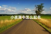 小孩属牛怎么起名
