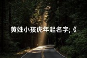 黄姓小孩虎年起名字;《黄姓萌娃喜迎虎年，吉祥名字闪耀新生》