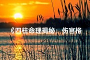《四柱命理揭秘：伤官格详解与运用技巧》