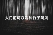 大门前可以栽种竹子吗风水(大门前可以栽种竹子吗风水讲究)