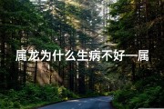 属龙为什么生病不好—属龙的为什么那么坏