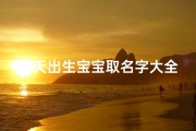 白天出生宝宝取名字大全(新生婴儿起名字大全)