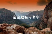 宝宝取名带老字