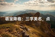 萌宝降临：三字美名，点亮女孩童年光彩
