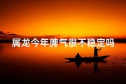 属龙今年脾气很不稳定吗、属龙今年脾气波动大，情绪起伏不定