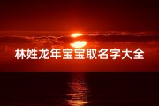 林姓龙年宝宝取名字大全2024