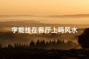 字能挂在客厅上吗风水
