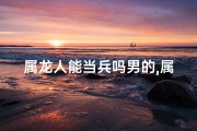 属龙人能当兵吗男的,属龙男性能否参役？政策解答