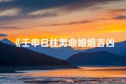《壬申日柱男命婚姻吉凶解析》