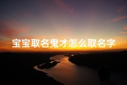 宝宝取名鬼才怎么取名字_《宝宝取名鬼才揭秘：如何取个独特好名字》