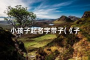 小孩子起名字带子(《子系童心，名扬四海》)