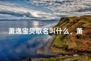 萧逸宝贝取名叫什么、萧逸宝贝，这个名字真美——探寻逸趣横生的独特昵称