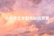小孩带文字取名好吗男孩、《童趣盎然：男孩成长故事集》