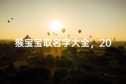 猴宝宝取名字大全，2023最受欢迎生肖猴命名指南