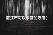 湛江市可以求签的寺庙(湛江哪里有寺庙)