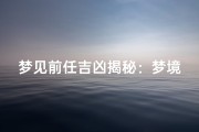 梦见前任吉凶揭秘：梦境预示着什么？